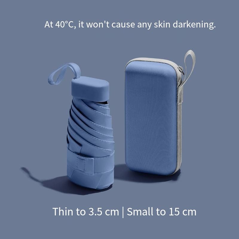Luxury Mini 5-Fold Umbrella UPF50+ Anti-UV Sunshade Portable Folding Umbrella Dual Use for Sun and Rain Women Elegant Parasol