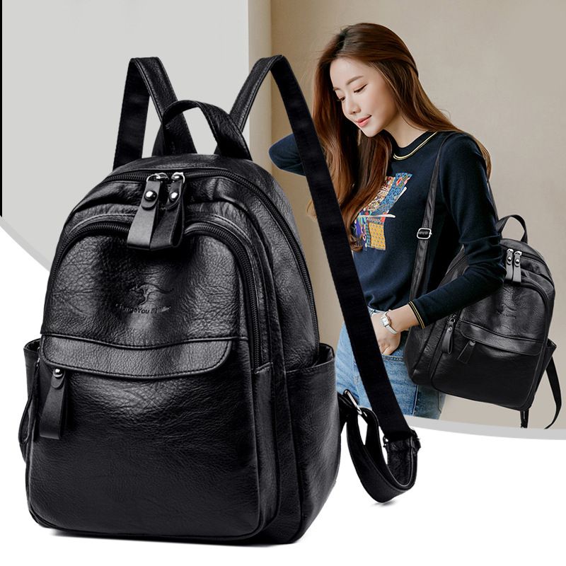 2024 new fashion Korean version of everything single shoulder crossbody fashion soft leather backpack female 0061