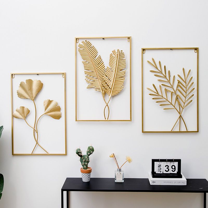 Modern living room wall decoration painting, metal leaf wall hanging CRRSHOP TV sofa background wall, room wall decoration Art painting