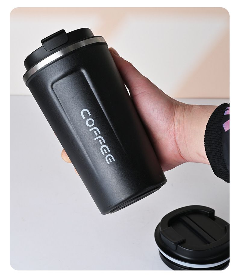 304 Stainless Steel Second-generation Coffee Cup Portable Car Carrying Thermos Cup Business Office Gift Water Cup Water Bottle