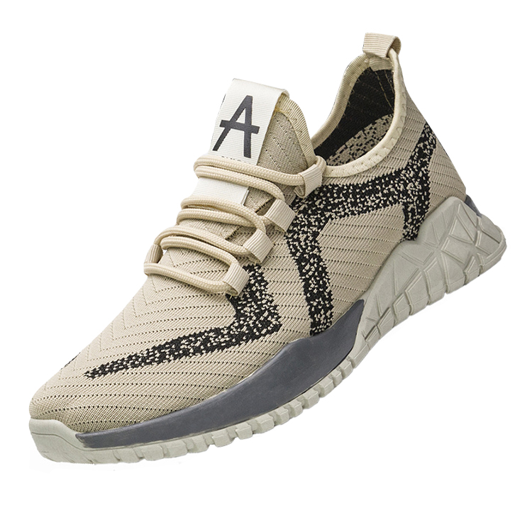 Mens Sneakers, FlyKnit Upper Fashion Sneakers, Breathable Flyknitted Sport Shoes, Mens Fashion