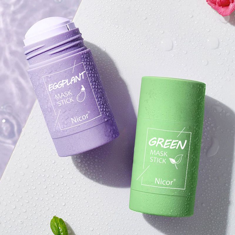 Green tea mask cleansing solid mask deep cleansing moisturizing solid mud mask stick green tea solid mask