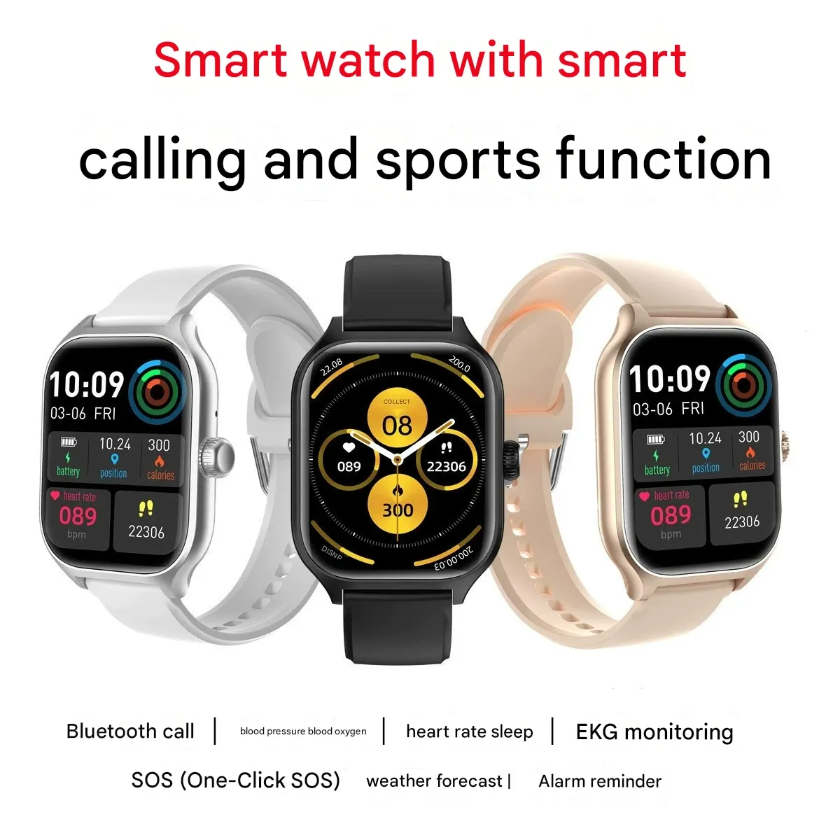 GTS4 Smart Watch Bluetooth Call Heart Rate Blood Pressure SpO2 Sleep Monitor SOS Message Reminder Fitness Sports Watch

