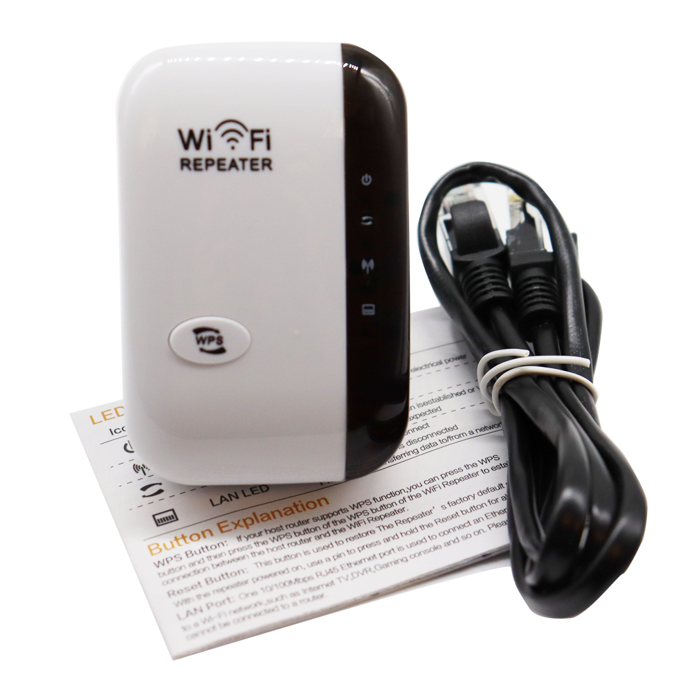 300Mbps WiFi Repeater WiFi Extender Amplifier WiFi Booster Wi Fi Signal 802.11N Long Range Wireless Wi-Fi Repeater Access PointWhite