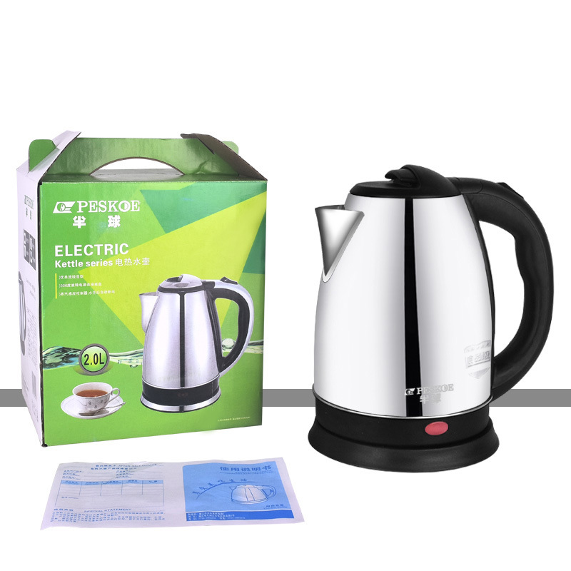 2L Stainless Steel Electric kettle Energy-efficient Anti-dry Waterkoker Protection Heating underpan Automatic Cut Off EU Plug