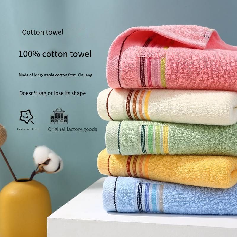 Premium All Cotton Facial Towels Ultra Absorbent Soft Comfortable Wash Cloths Durable Lightweight Face Cleaning Towels for Family Bathroom Hotel Daily Washing