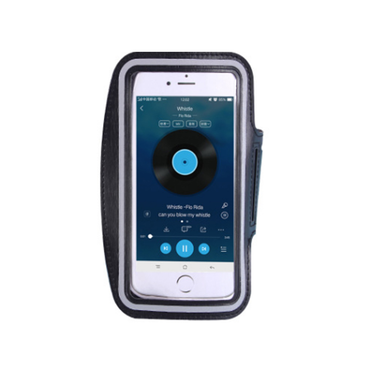 Water Resistant Large Cell Phone Armband Pouch Case with Adjustable Elastic Band & Key Slot for 6.35'' Phone