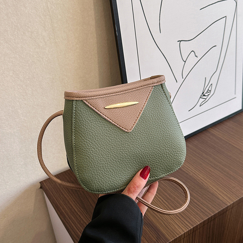 9354-QS Women's Summer New Simple Solid Color Small Square Bag Zipper Soft Face Cross-Body Bag