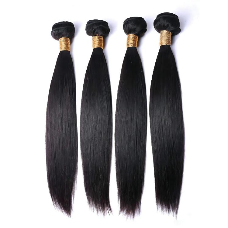 Huadeer Straight Remy Hair Bundles 16 18 20 22 24 Inch Brazilian Hair Weave Bundles Natural Hair Extensions Hot Sale 