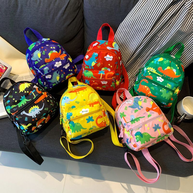 Toddler cartoon dinosaur pattern backpack kindergarten kids school bags cute small backpack
