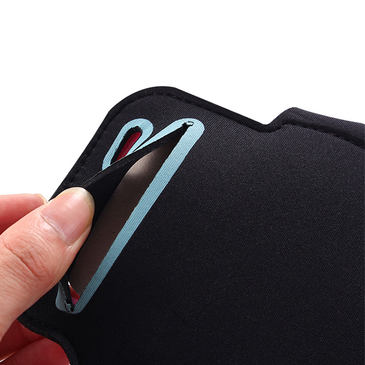 Water Resistant Large Cell Phone Armband Pouch Case with Adjustable Elastic Band & Key Slot for 6.35'' Phone