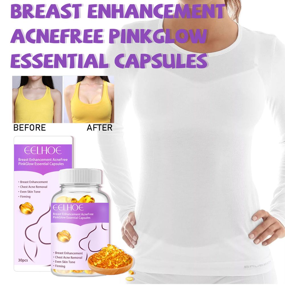 EELHOE Breast Enhancement Oil Capsule Bigger Chest Enlargement Oil Breast Firming Tightening Breast Moisturizer Chest Growth Oil