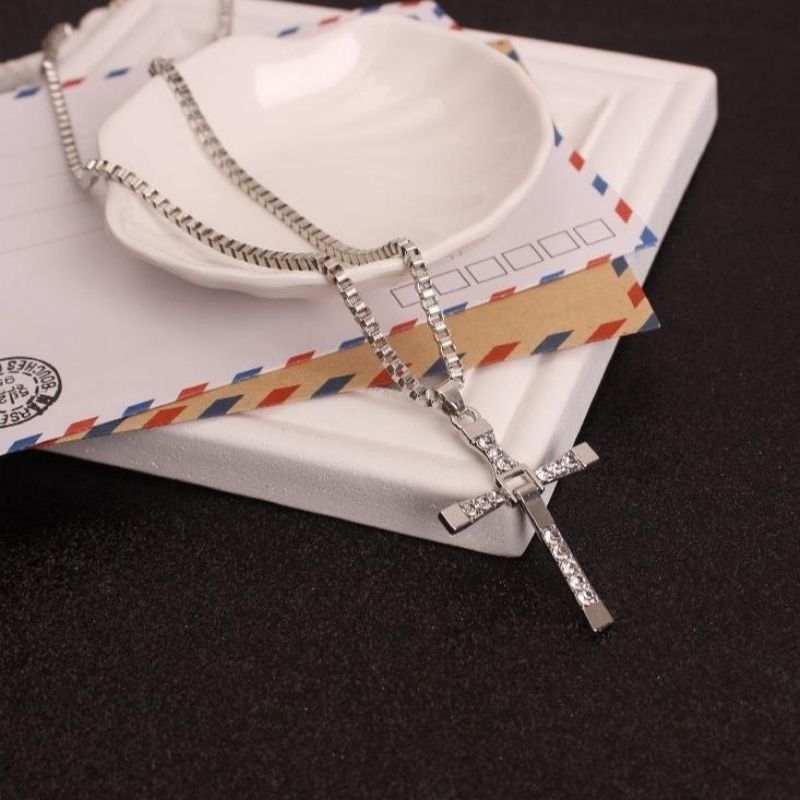 Cross necklace, men's  women's pendant necklace, unisex jewelry free shipping 