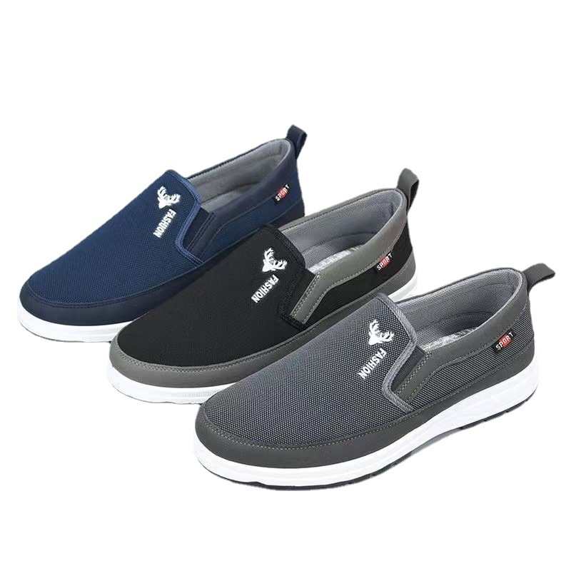 Men's Canvas Shoes Fashion Flat Casual Sneakers Male Light Soft Sole
