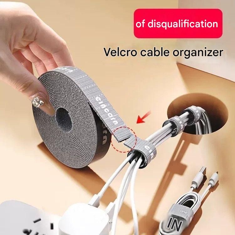 Cable Management Magic Tape Cable Ties Portable Cord Organizer Straps for Living Room Office Data Wire Storage Wrap Around Cable Holder
