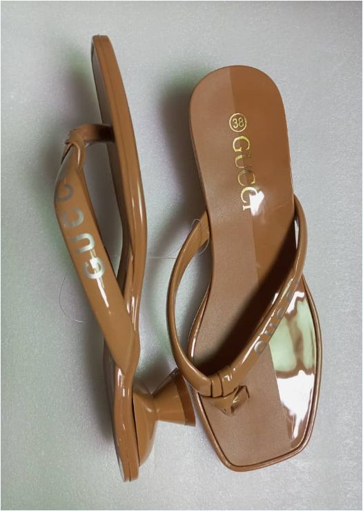 GUCCI Party Open-toed Slippers For Lady High Heel Flip Flop Sandals
