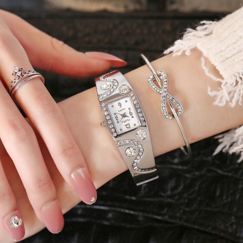 Women Watches Luxury Rose Gold Bracelet Watch Women'S New Square Bracelet Diamond Retro Gold Watch