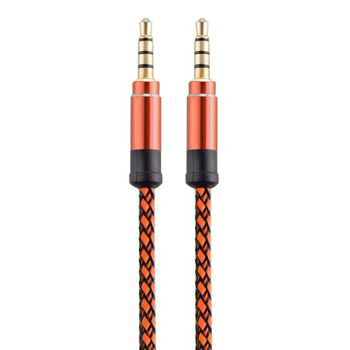 AUX Cable 4 Pole, 3.5mm to 3.5mm Auxiliary Stereo Audio Nylon Braided Aux Cord Compatible Car Home Stereos,Speaker,iPhone iPod iPad,Headphones,Sony