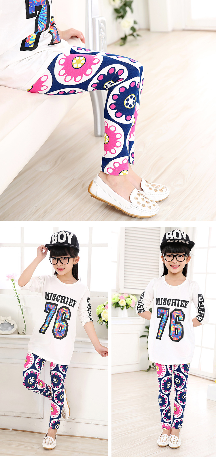 Girls Leggings Printing Flower Legging Infantil Para Menina Toddler Classic Leggings 2-14y Baby Girl Pencil Pants Kids Trousers
