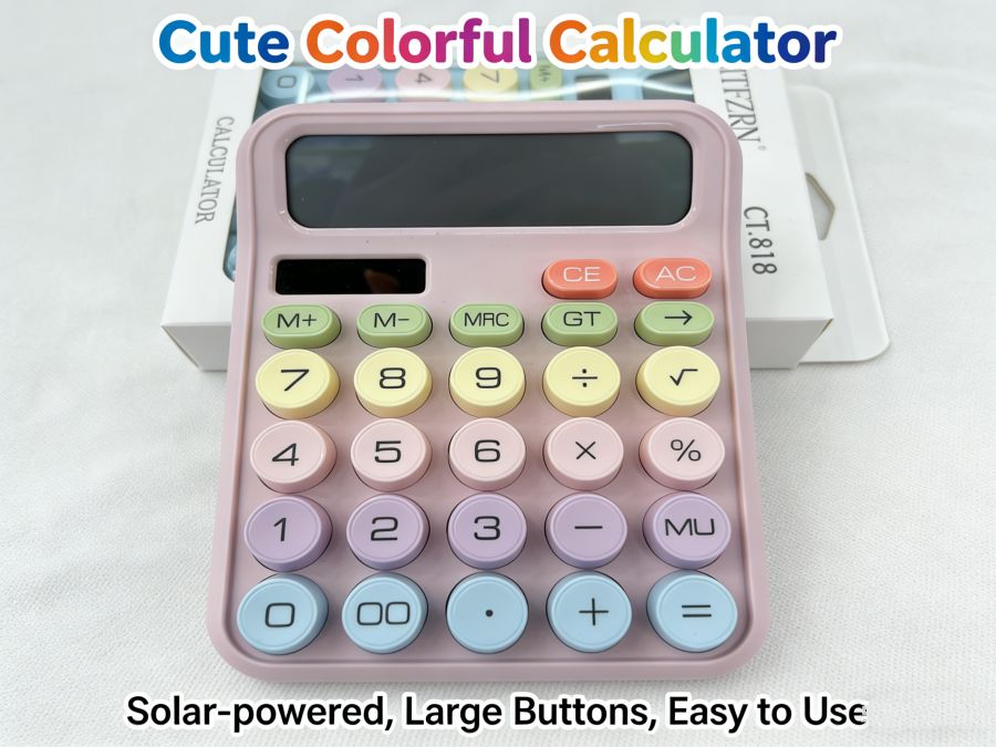 Dopamine Gradient Stylish Calculator High-Value Large Display Portable Math Calculating Machine for College Students Office Accounting Daily Use