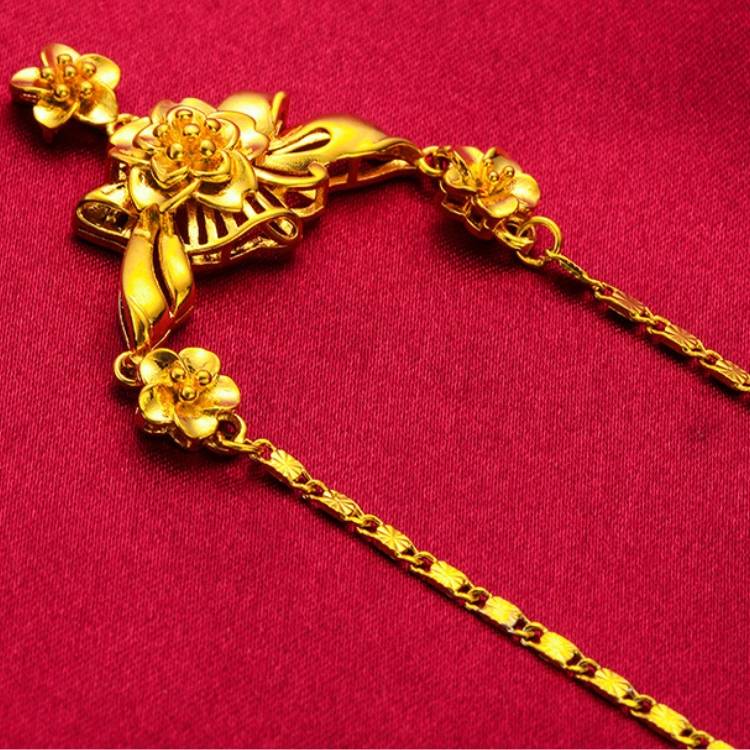 Gold necklace female jewelry Multi layered flowers CRRSHOP women lover fashion trend Christmas gift