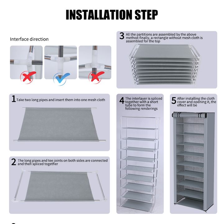 6-Layer Shoe Racks Shoe Rack Furniture Storage Shelf Multifunctional storage rack Home Storage