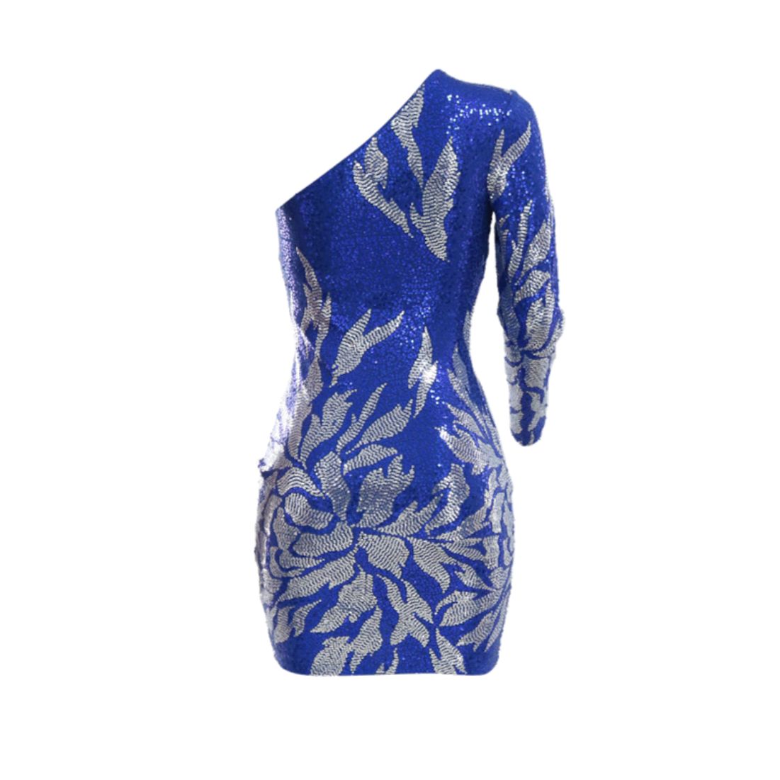 New fashion one-shoulder slim sequined hip dress with short skirt fashion sexy party bar performance skirt female lady ladies woman women