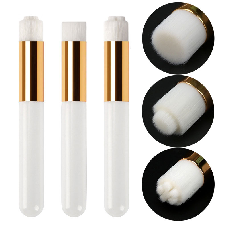 M080 Wooden Handle Lash Shampoo Brushes, Peel Off Blackhead Brush Remover Tool, Nose Pore Deep Cleaning Brush