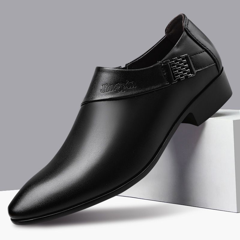 New set of leather shoes men large size business dress shoes men casual shoes all match wedding shoes 8838