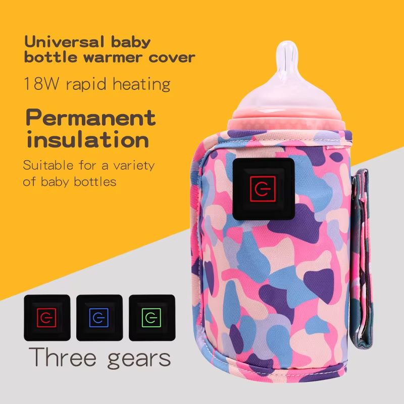 Baby Bottle Warmer 3-speed adjustment Baby Bottle Cup Warmer Car Portable USB Bottle Warmer Baby and Children Outdoor Travel Bab