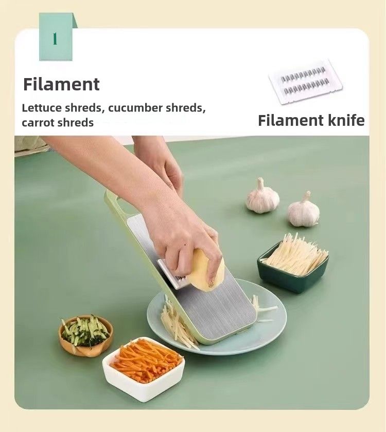 Multifunctional Vegetable Slicer knife, Chopper with 5 Interchangeable Blades,Vegetable cutter chopper