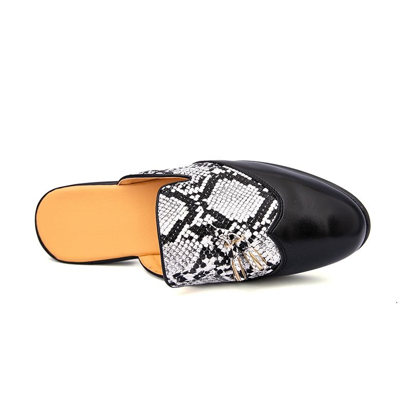 Youth Men Leisure Cool Mules Man Summer Slippers Fashion Casual Leather Loafers Flats Shoes Pu Breathable Slip On Footwears For