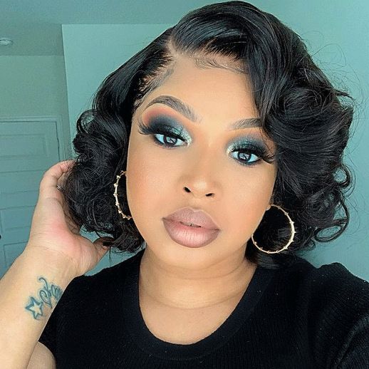 Ladies Europe and the United States new partial hair short curly fashion WIG WIG-4501