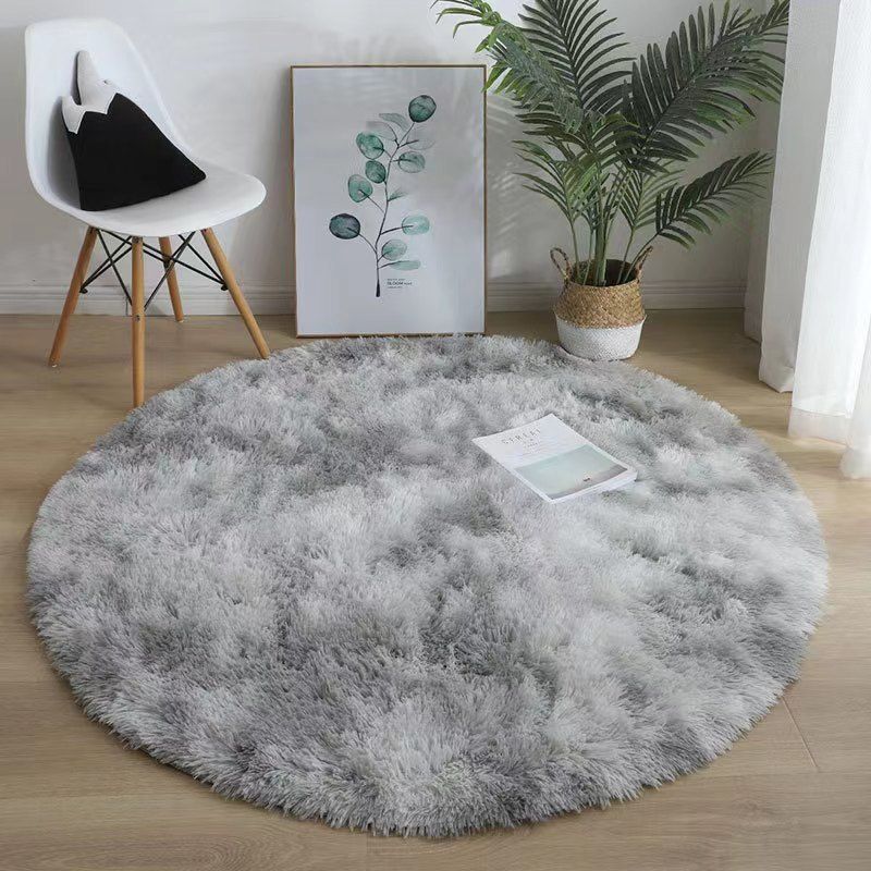 Round silk plush carpet, hanging basket chair cushion, yoga mat, living room bedroom sofa cushion, anti slip and easy to maintain, floor mat CRRSHOP Tie dye circular carpet free shipping