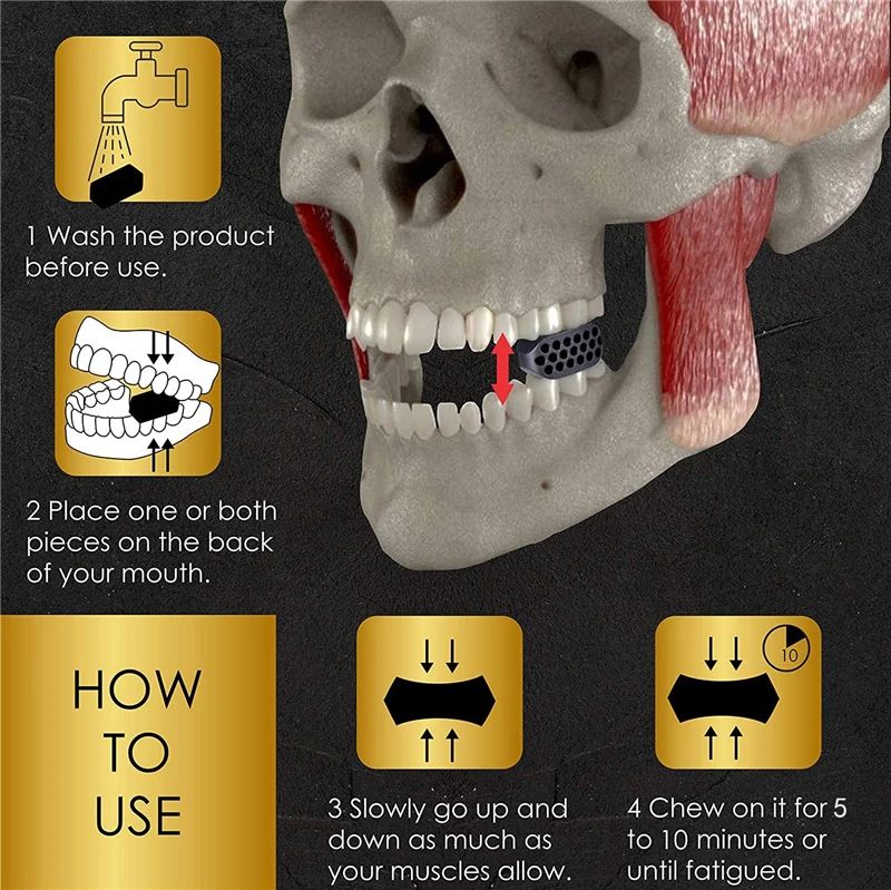Facial Jaw Exerciser Gym Fitness Ball JawLine Muscle Training Double Chin Reducer Neck Face Slimming Mouth Jawliner
