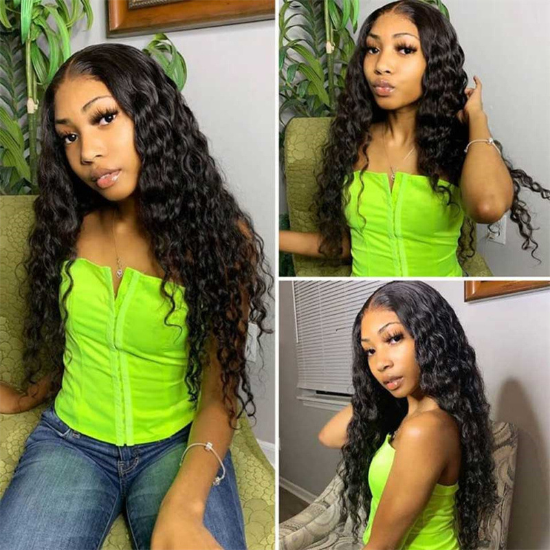 184DZ Deep Curly Lace Wigs For Black Women 13X4X1 T Part Synthetic Lace Wig Pre Plucked with Baby Hair Straight Wavy Kinky Curly Wigs 30inch