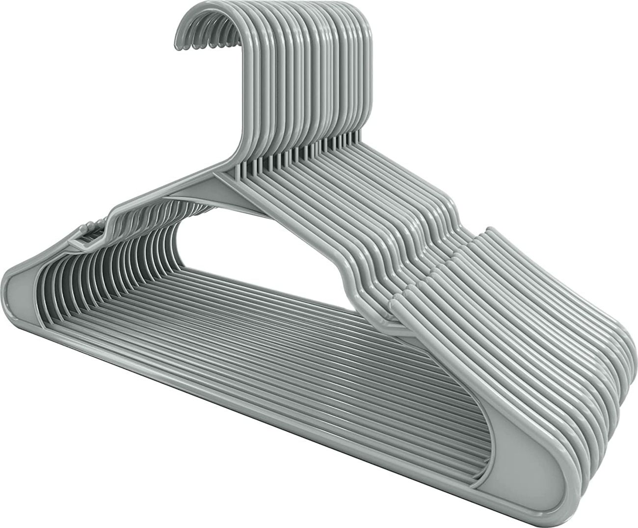 Clothes Hangers - Plastic Hangers Space Saving - Durable Coat Hanger with Shoulder Grooves