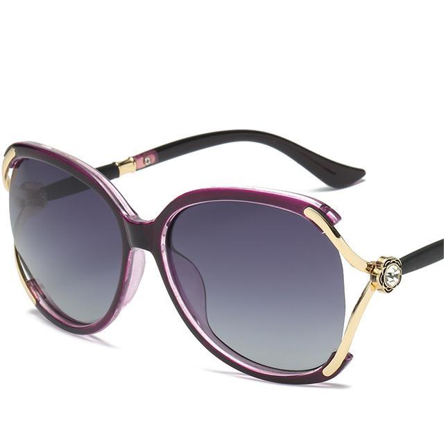 8039 Women's New Fashion Rhinestone Flower Sunglasses Large Frame Sunglasses