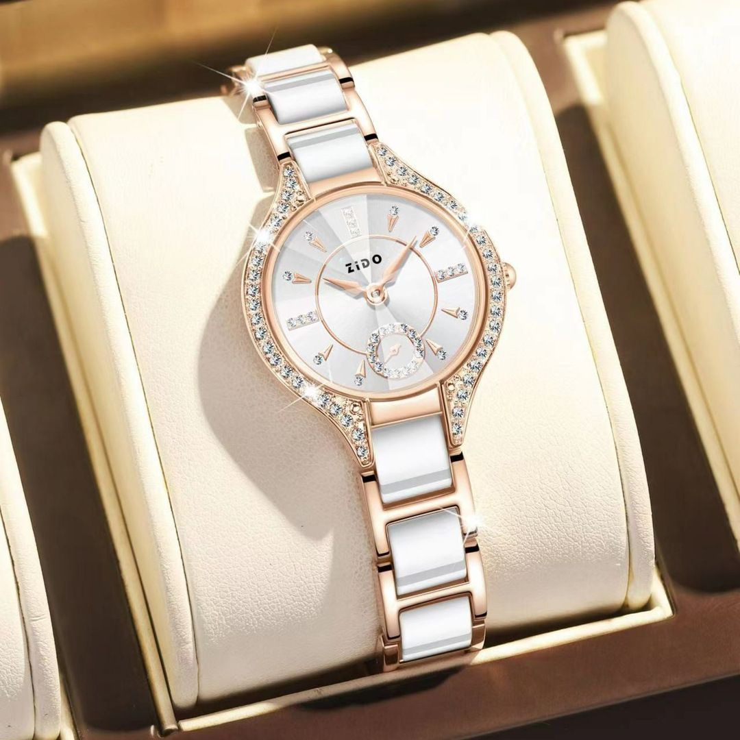 Women's Fashion Inlaid Rhinestone British Watch Waterproof Sports Watch