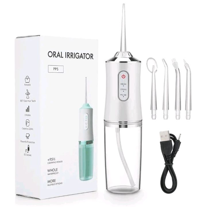 Dental Water Flosser Oral Irrigator Rechargeable Teeth Cleaner