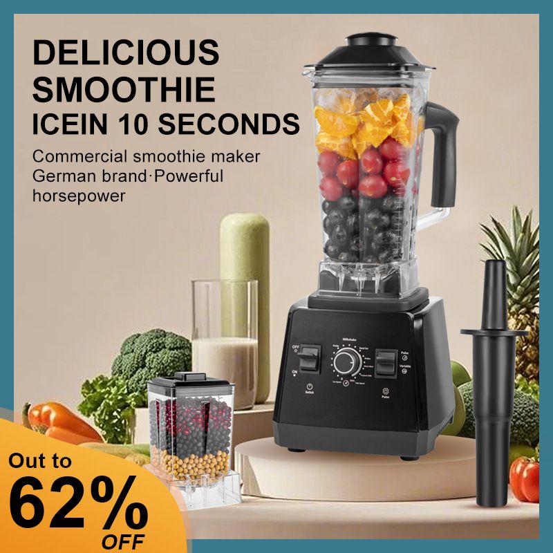 220V Commercial Smoothie Machine Automatic Ice Crusher Multifunctional Wall Breaking Blender for Milk Tea Shop