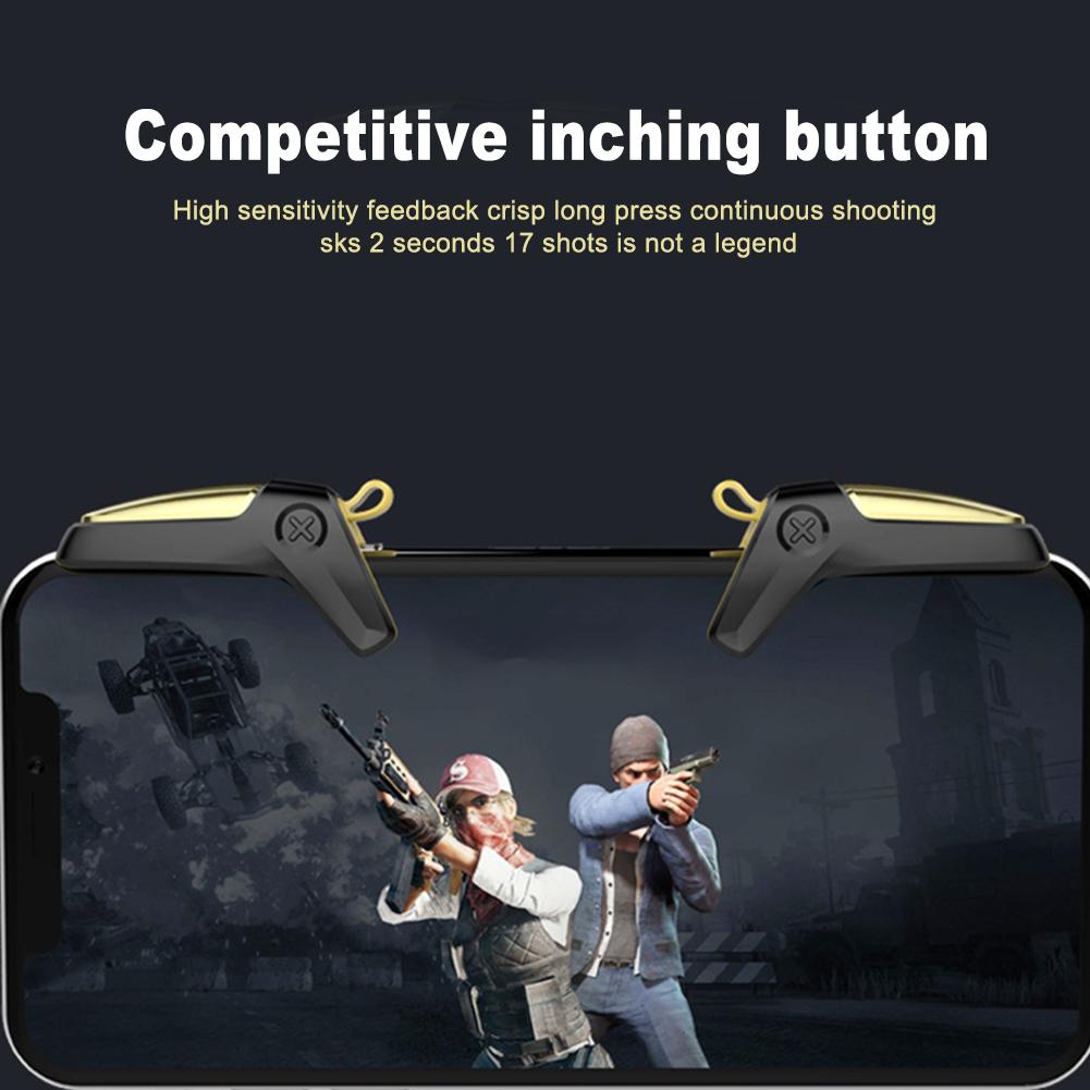 2Pcs Phone Game Controller Trigger Fire Button Aim Key For PUBG Mobile Gaming Joystick L1R1 Shooter Controller For iPhone