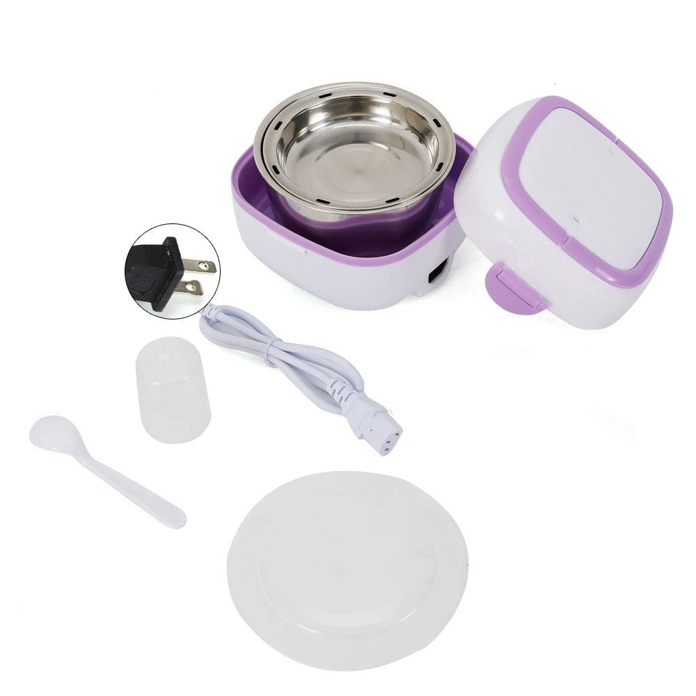 Purple Multifunctional Electric Lunch Box Mini Rice Cooker Portable Food Steamer 1 L 