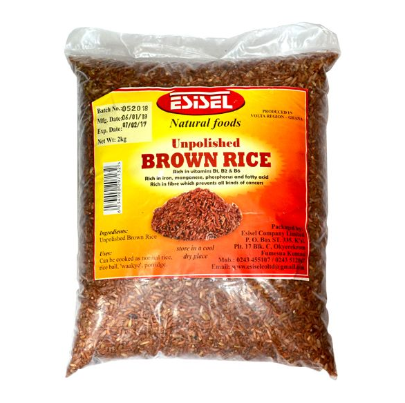 Esisel Unpolished Brown Rice 2kg*2pcs