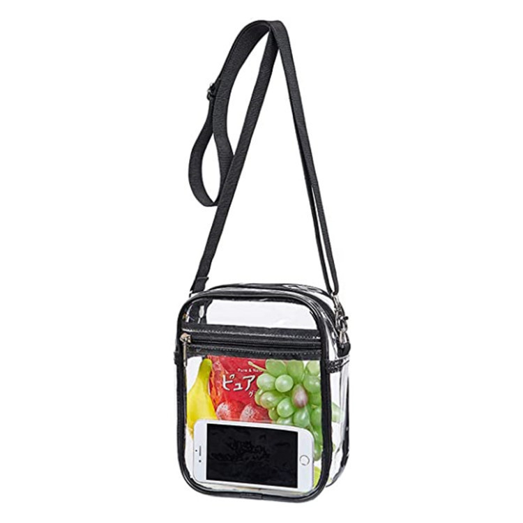 Transparent Shoulder Bag PVC Waterproof Material Messenger Bags Unisex Travel Fitness Storage Pack Clear Waived Security Check