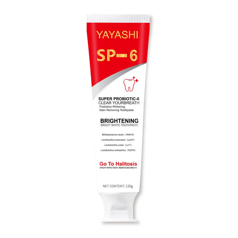 SP-6 Probiotics Whitening and Staining Toothpaste Freshens Breath and Improves Yellow Teeth 120gSP-6 whitening