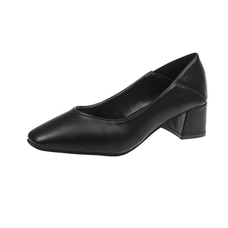 Women's Chunky Low Block Heels Closed Toe Dress Pumps Shoes