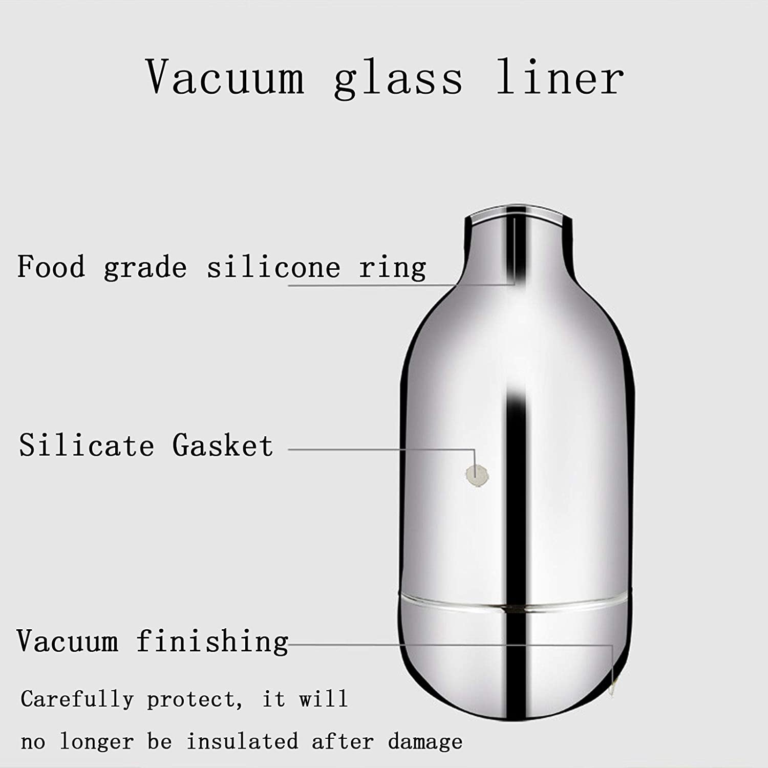 2L Glass Lined Thermal Carafe Double Walled Vacuum Flask Keeping Hot 24 Hour Heat Retention Tea Pot with Lid BPA Free