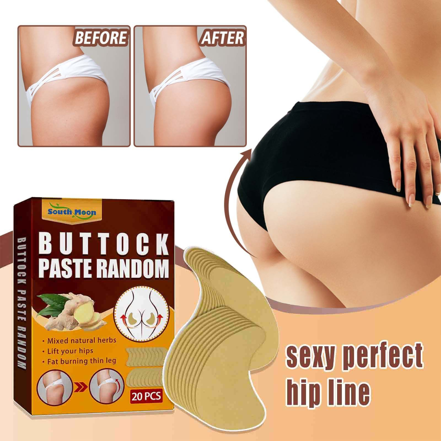 Buttock Lifting Paste, Buttock Lifting Beautiful, Buttock Curve Shaping Lifting Paste 