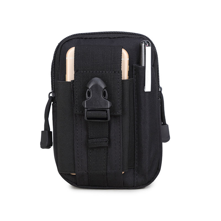 Tactical Small Pendant Bag Outdoor Casual Mini Multifunctional Running Sports Waterproof Mobile Phone Bag Black Tactical Belt Bag